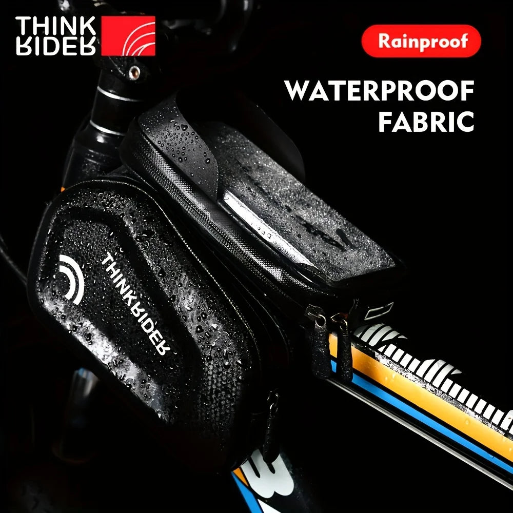 Bike Bag Frame Front Top Tube Cycling Bag Waterproof 7in Phone Case Touchscreen Bag MTB Pack