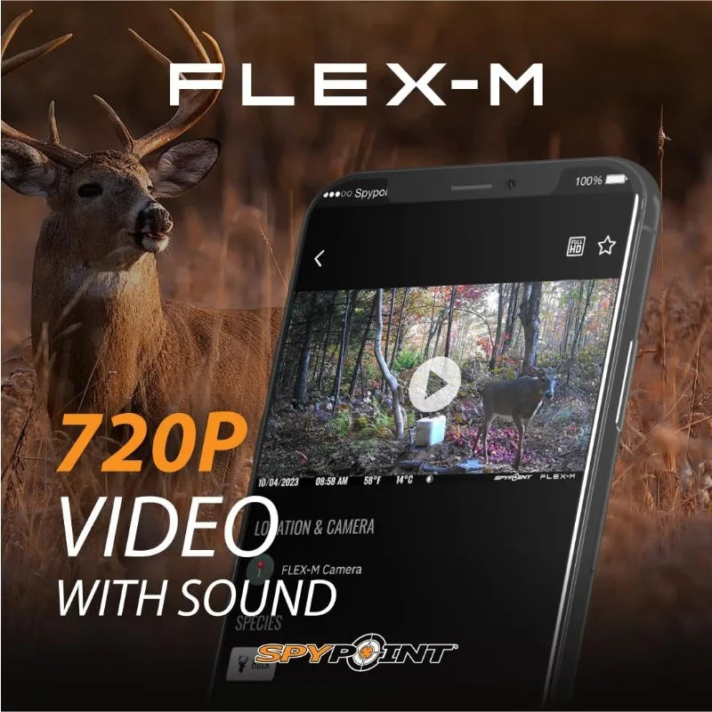 Flex-M 2 Pack Cellular Trail Cameras - Best Hunting Accessories, No WiFid, GPS, Night Vision