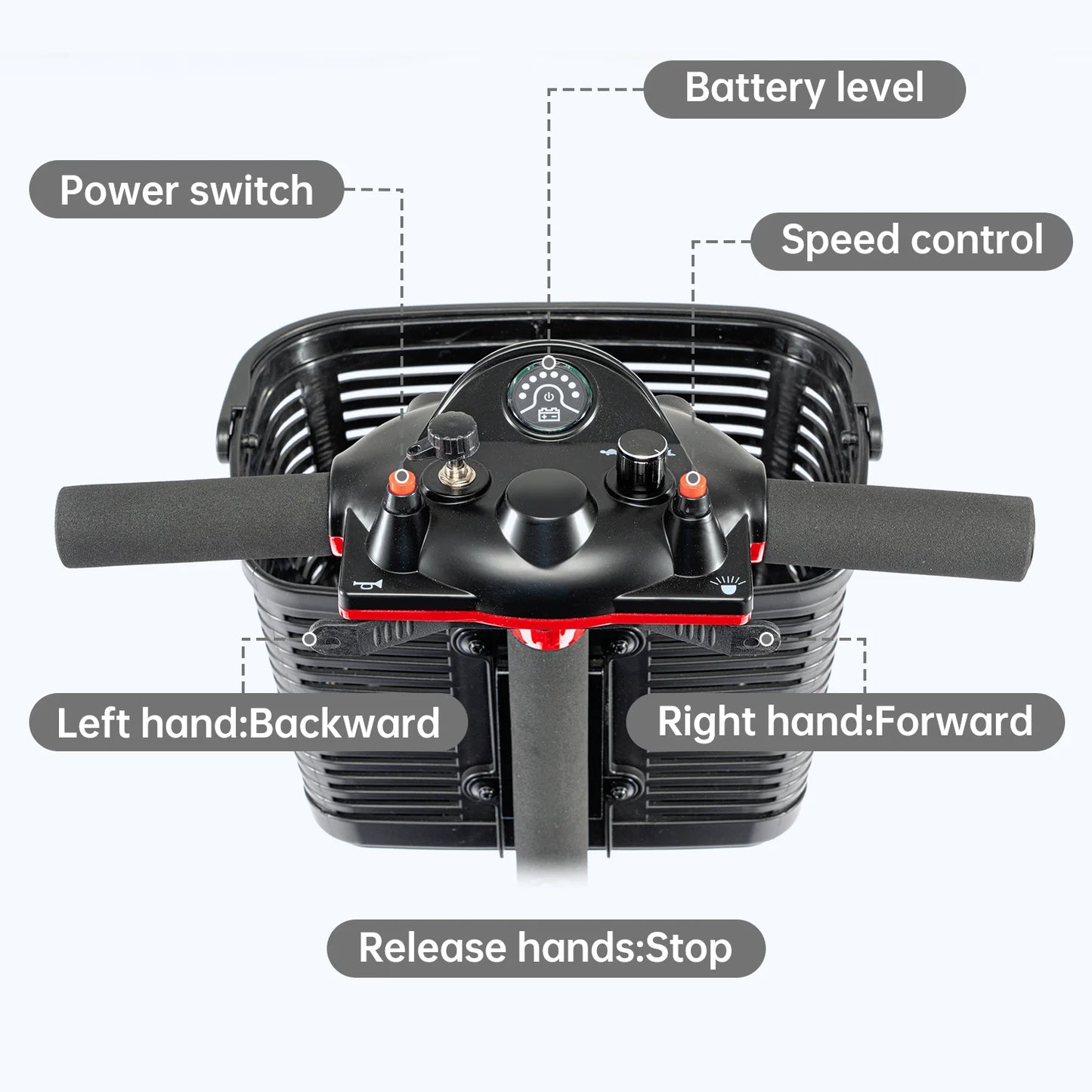 Electric Mobility Scooter 3 Wheel Portable Foldable For Adult Elderly Disabled, Sport