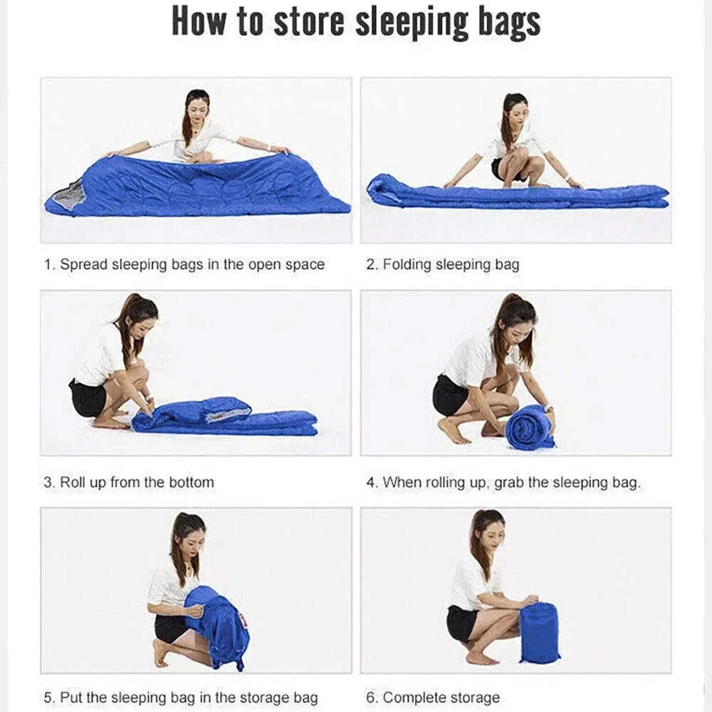 4Season Outdoor Camping Emergency Sleeping Bag WaterproofHooded Sleeping Bag Travel Gear Rest Cover