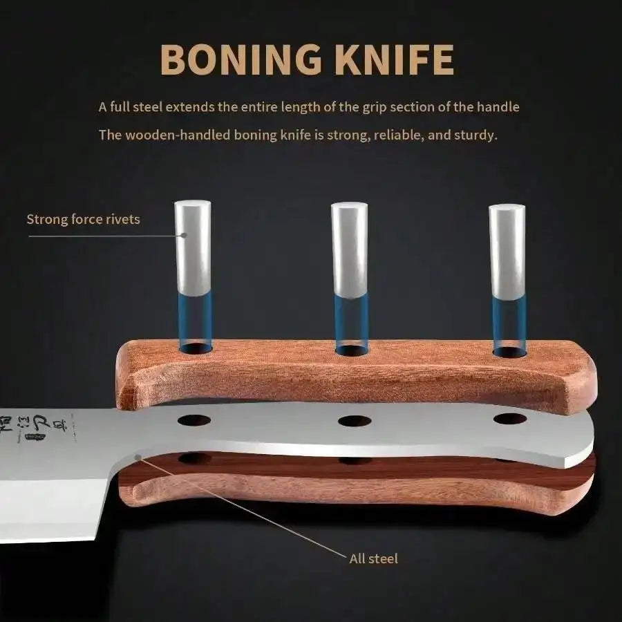 Heavy-Duty Butcher's Bone Cutting Knife-Thick Blade efortless Chopping, Professional-Grade Quality