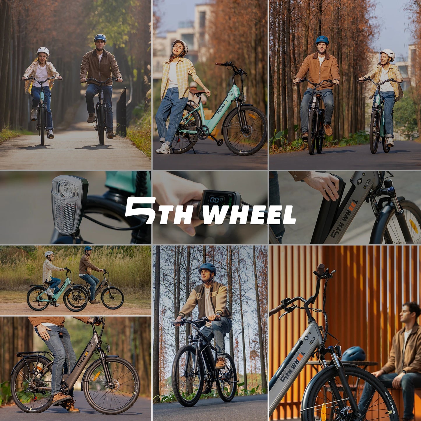 5TH WHEEL E-Bike for Adults, 26-Inch E-Bike with 700W Peak Motor, 31-40 Miles Range, 36V 10.4AH