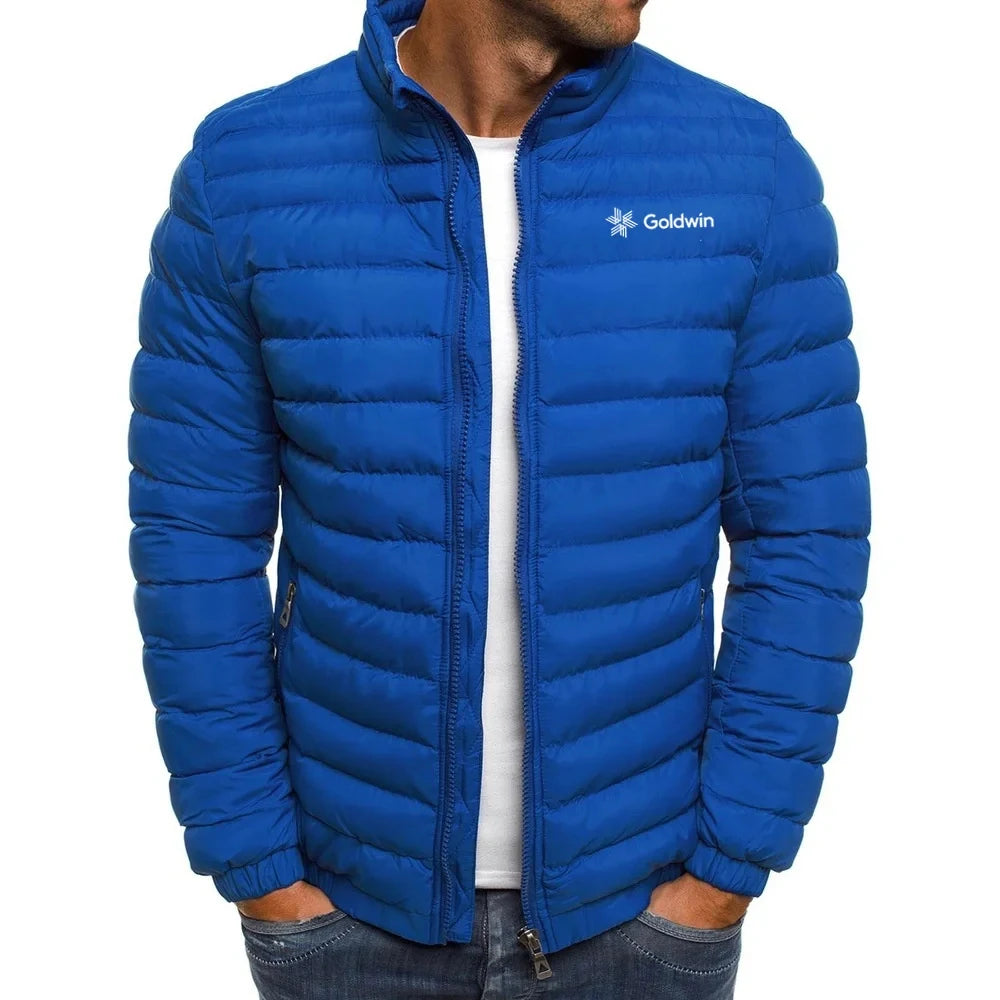 High end autumn/winter men's outdoor leisure sports fashion street style hooded warm zippered jacket