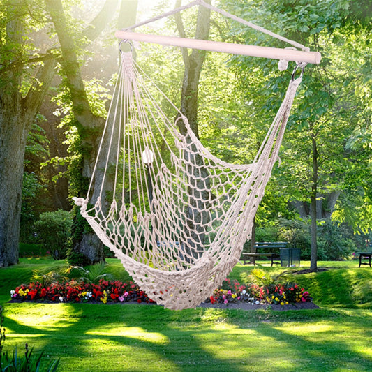 Nordic Style White Hammock Out-indoor Garden Dormitory Bedroom Hanging ChairSwinging Single Safety