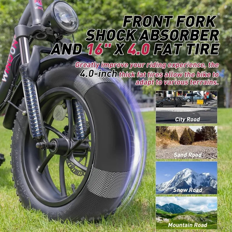 S14/S16 Electric Bike for Adults, Max 19/22 MPH Speed & 28/50 Miles Range (PAS), 500W/750W Peak