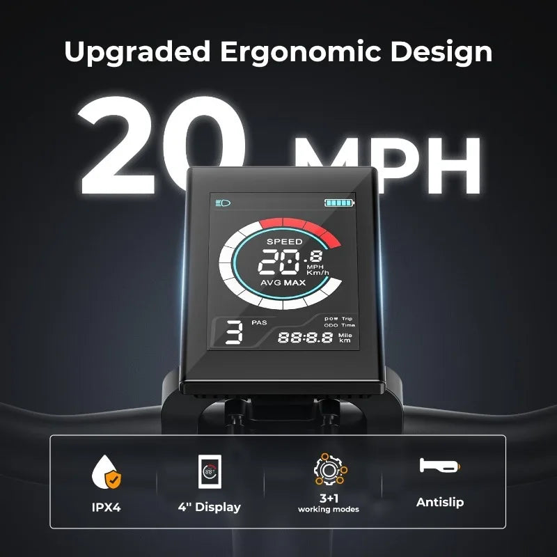 Electric Bike, Adults,Peak 500W Brushless Motor, 40Miles 20MPH Commuting Mountain Bike with 360Wh