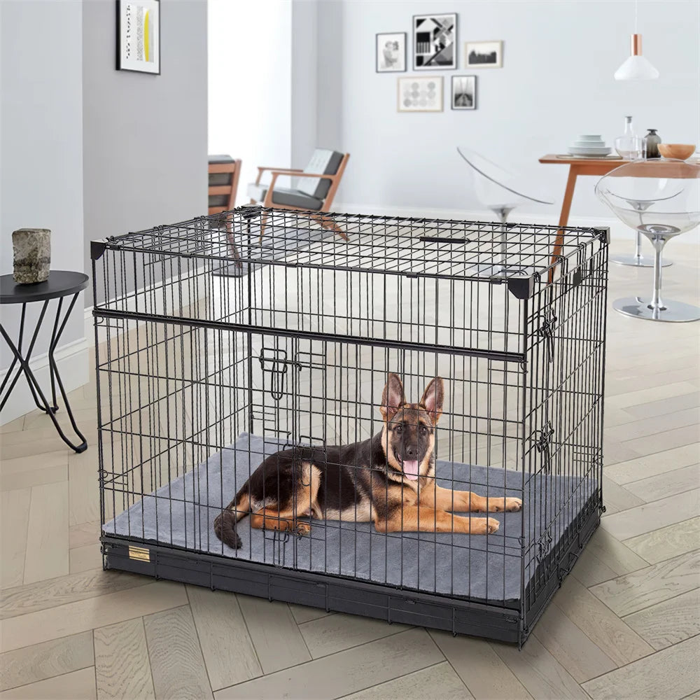 Large Orthopaedic Waterproof Cushion Pet Mattress 2 In 1 Pet Dog Crate Bed with Removable Cover