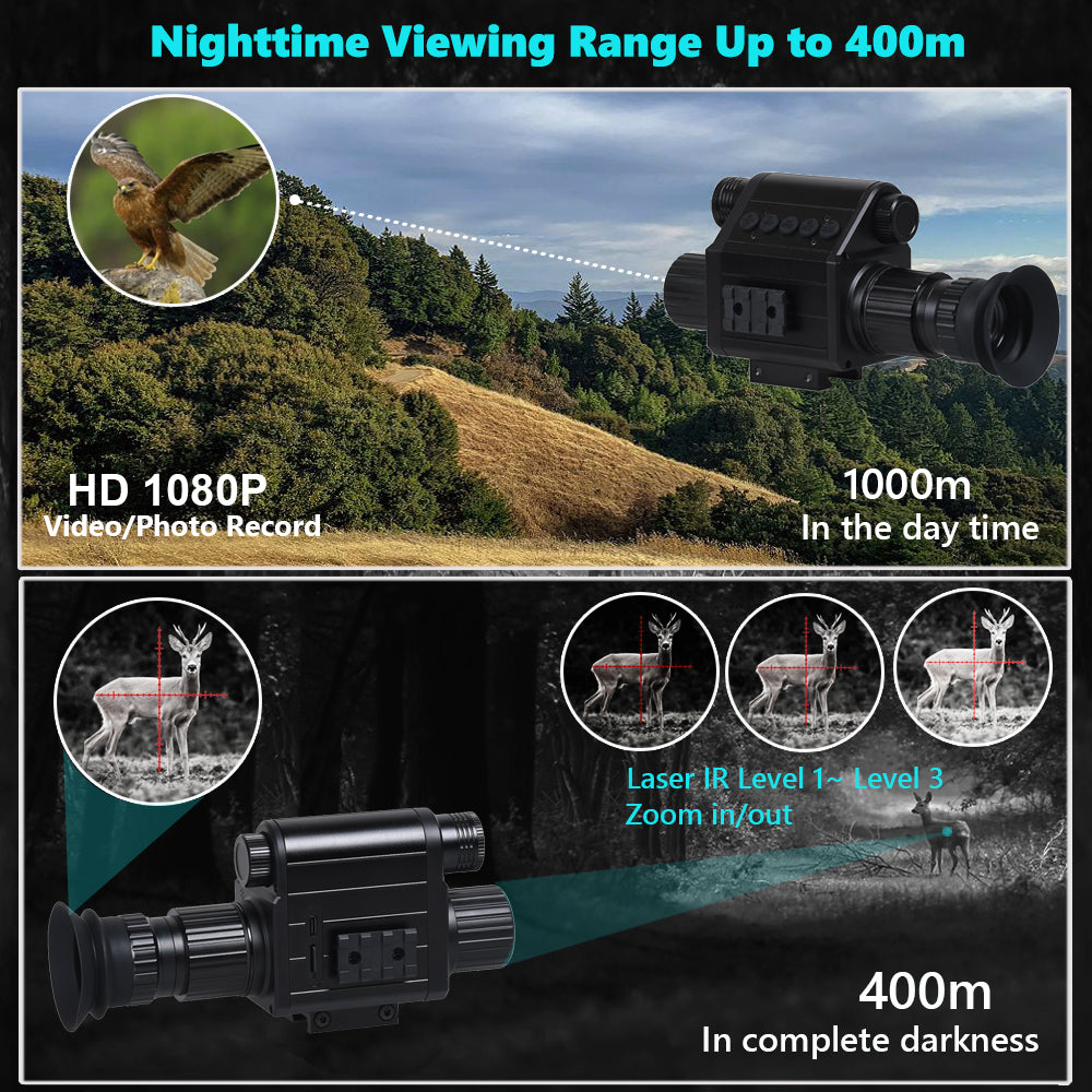 M5 Digital Riflescope Night Vision Scope Sight Infrared Monocular 1080P Video All in 1 for Hunting