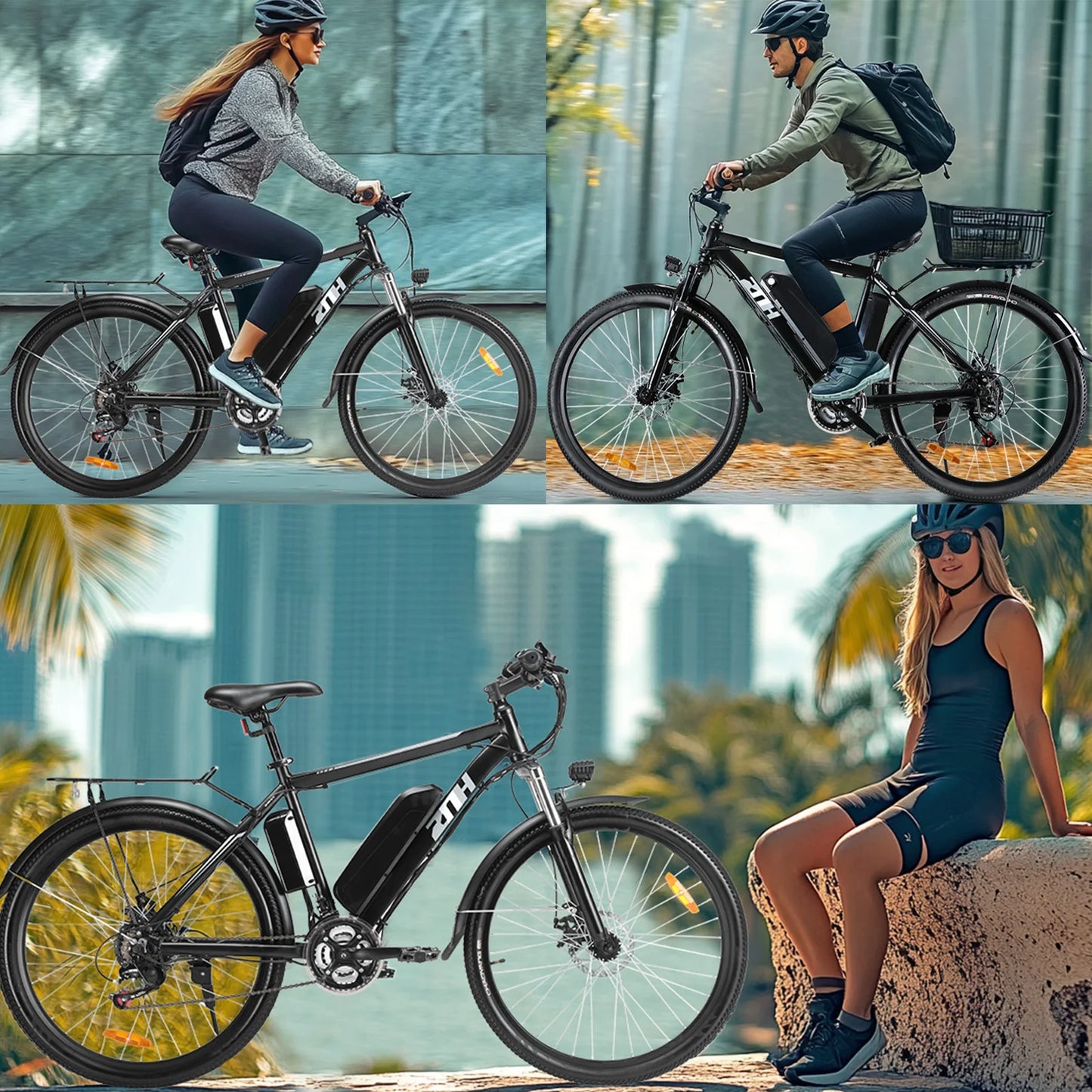 1000W Peak 48V Electric Bike for Adults, 26 inch Mountain Bike,Removable Battery,50Miles &20 MPH