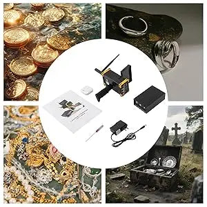 Professional Metal Detector w/ LCD Screen, Underground Silver Copper Diamond, Automatic 360° Search