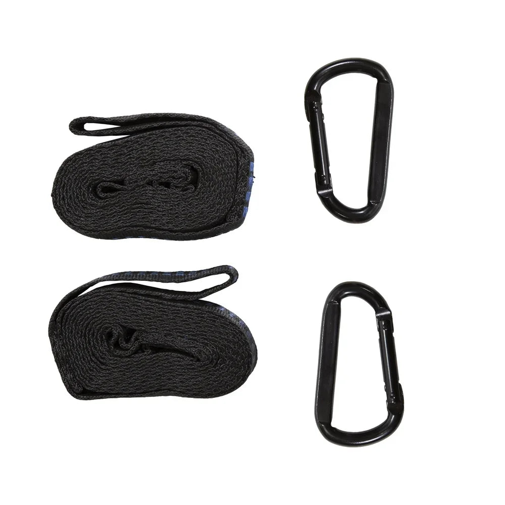 Double Nylon Hammock Portable Lightweight Camping Hiking Suspension Cords Tree Straps, Carabiners