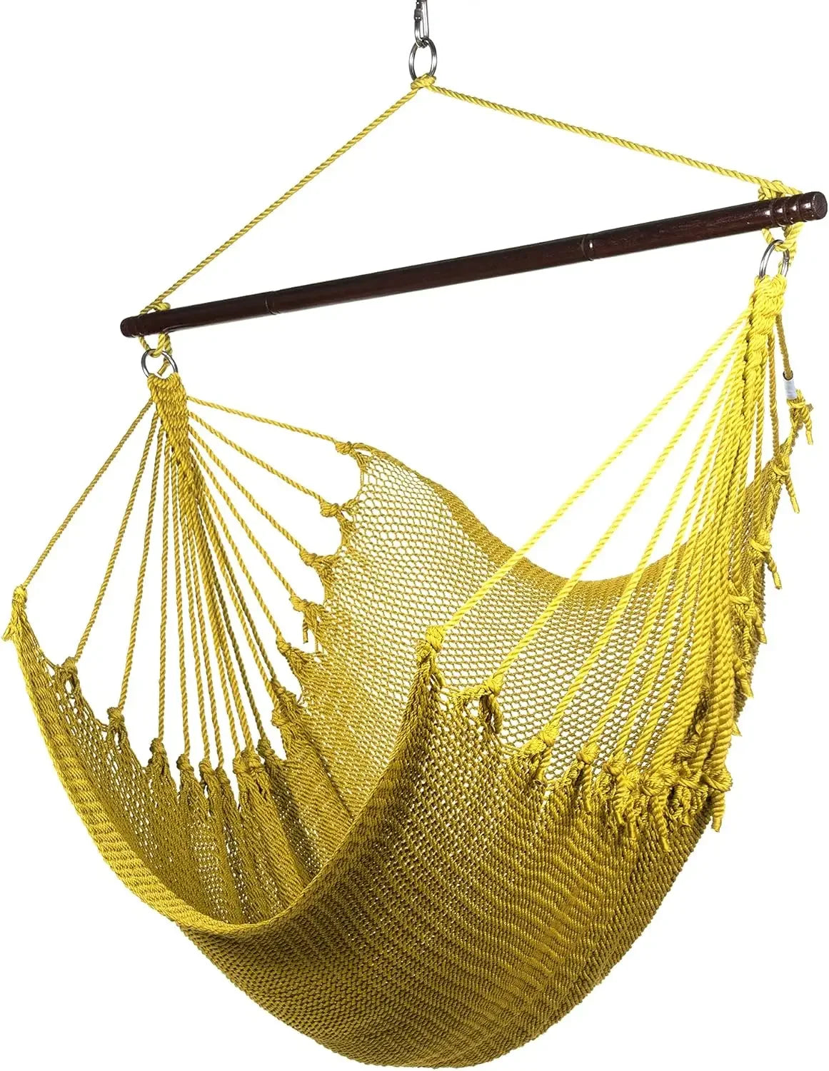 Jumbo Caribbean Hammock Chair with Footrest - 55 inch - Soft-Spun Polyester
