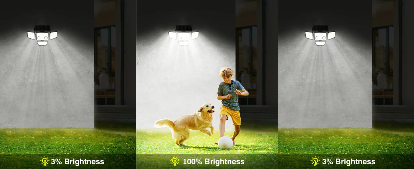 Solar Outdoor Lights - 3000LM 188 LED Motion Sensor Lights Security Lights for Backyard Patio