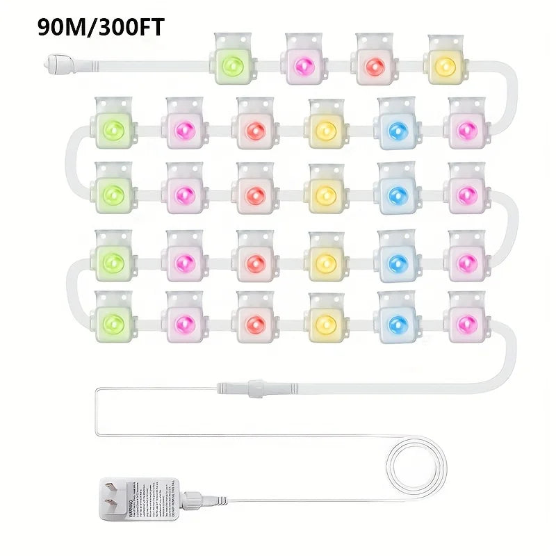 Smart Bluetooth Permanent Outdoor Music Sync Light IP67 Waterproof Voice Control Holiday Party