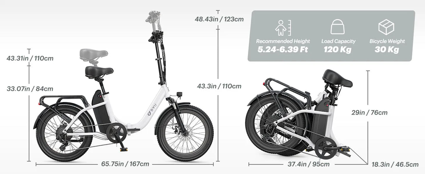 E-Bicycle Peak 1000W Motor 48V15.6AH Lithium Battery Hdraulic Brake 20*3.0 Inch Fat Tire