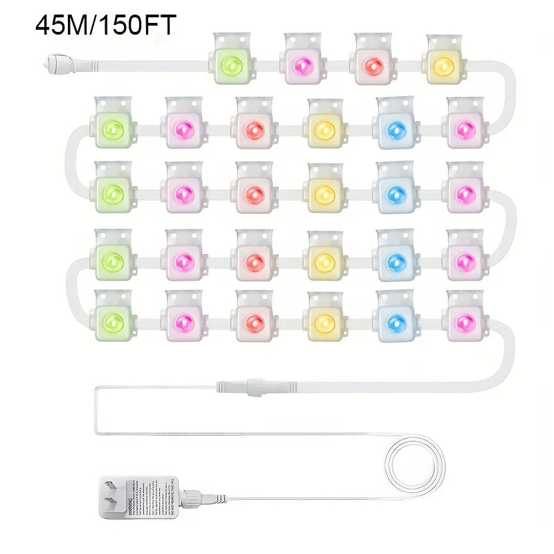 Smart Bluetooth Permanent Outdoor Music Sync Light IP67 Waterproof Voice Control Holiday Party