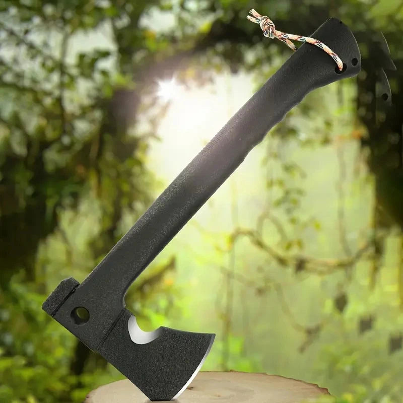 Ultimate Survival Axe w/ Fire Starter.Multi-Use Camping Tool Hiking, Emergency Tree Cutting,