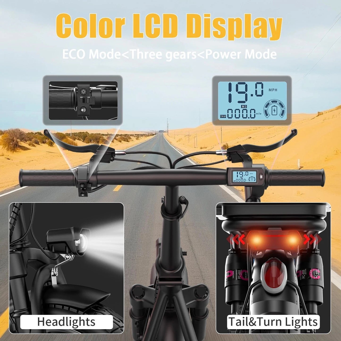 E-Bike For Adults, Folding , 250W Peak Motor, Scooter EBike With 14" Tire 48V 15AH Battery