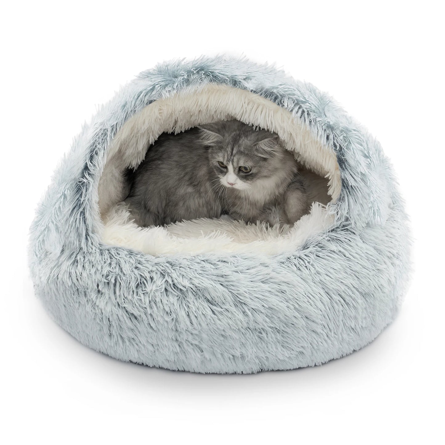 25'' Pet Cat /Dog Bed Nest Soft Comfortable Semi-enclosed Cat NestPet house