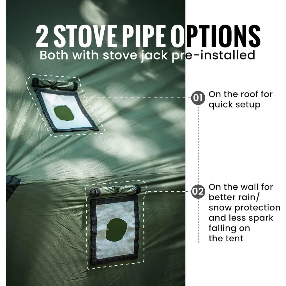Hammock Hot Tent, Stove Jack - Spacious, Versatile Wall Tent with Snow Skirt - 3000mm Waterproof