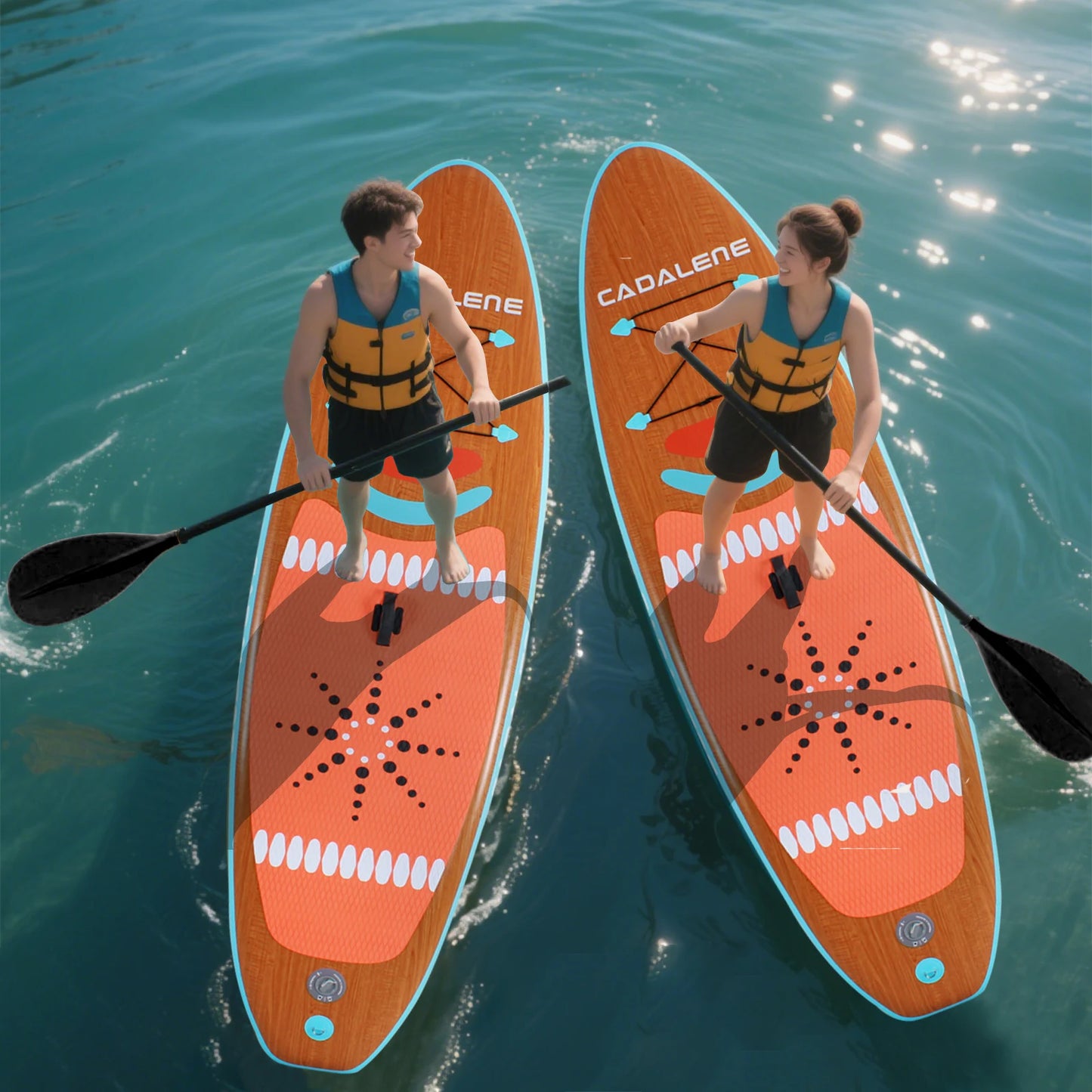 10' Inflatable Stand Up Paddle Board, Premium SUP Accessories, Non-Slip Comfort Deck,Youth & Adult