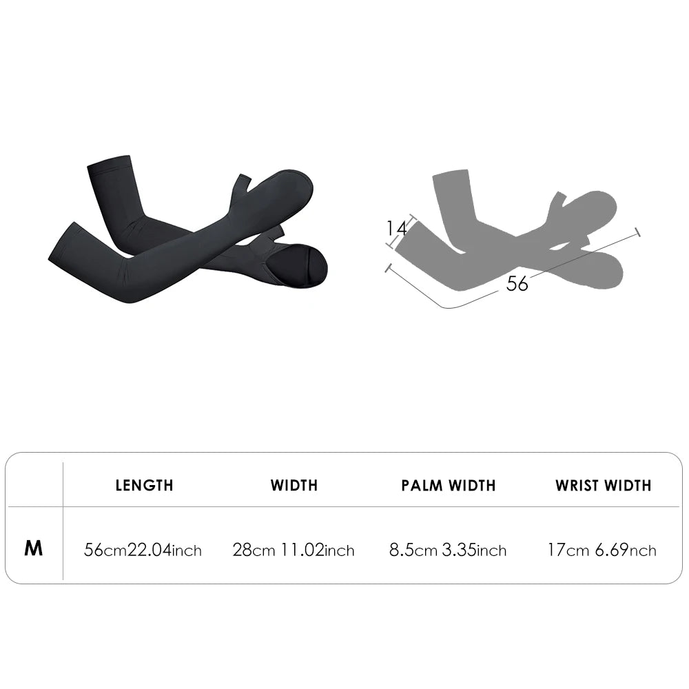 Sun Protection Long Gloves Woman Driving Anti UV Full Coverage Sleeves Ice Feeling Arm CoversUPF50+