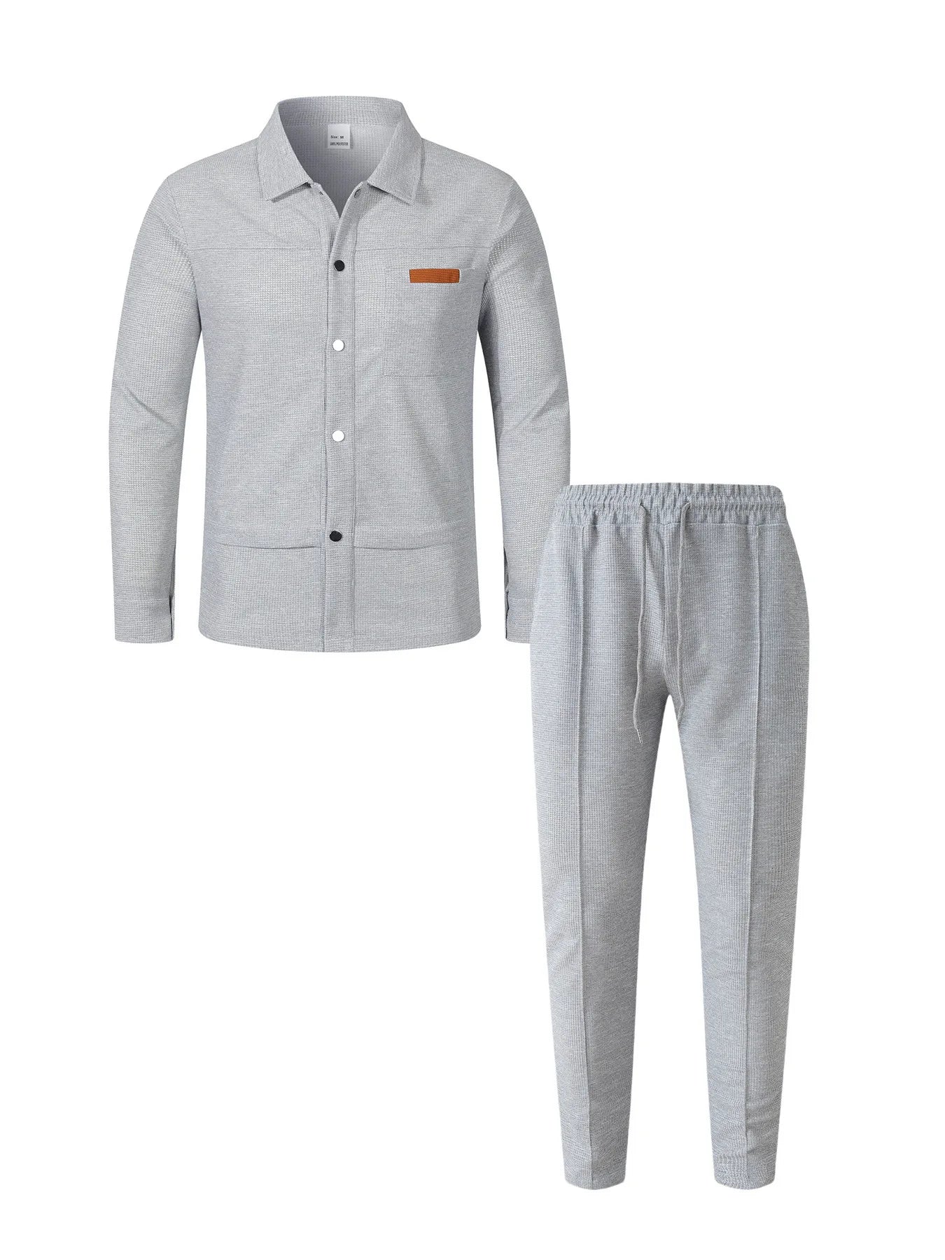 Luxury Men's Casual Flight Jacket Autumn Winter Two-Piece Set Cotton Blend Fiber Long Sleeve