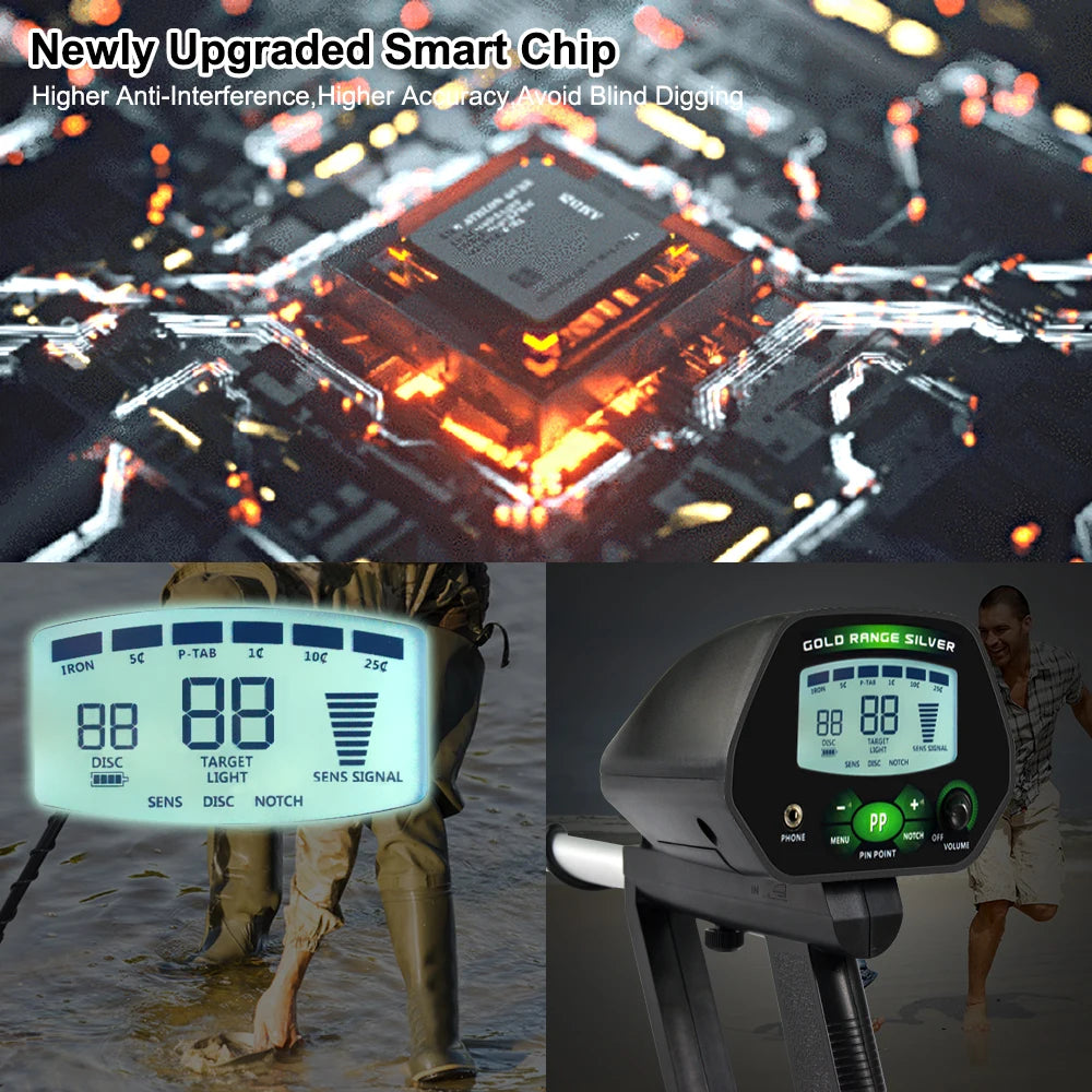MD-4090 Metal Detector Professional  LCD Treasure Gold Detector High Precise Search