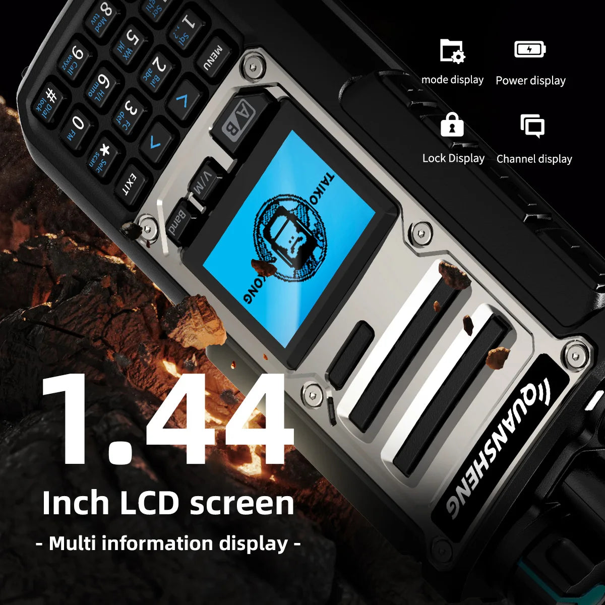 10W VHF/UHF Dual Band Radio 999CH CTCSS/DCS IP55 2500mAh Type-C NOAA Weather Alarm CE