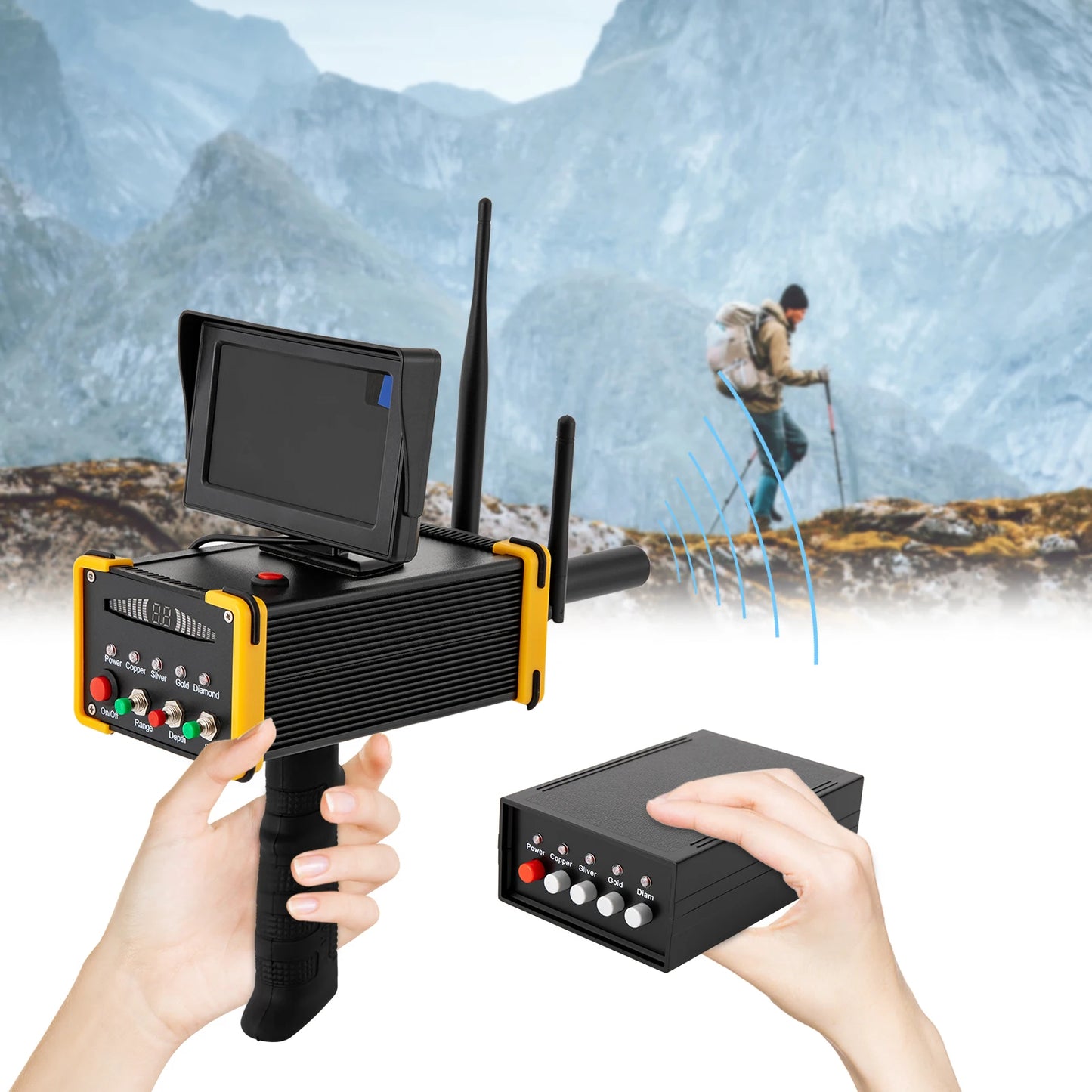 Metal Detector Gold Finder Underground Metal Scanner, High Definition Screen Gold Silver Copper