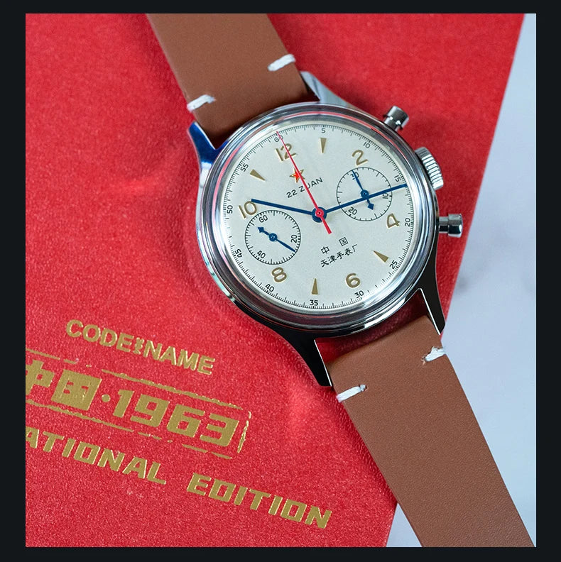 Seagull 1963 International Chronograph Manual Winding Mechanical Watches Original ST1901