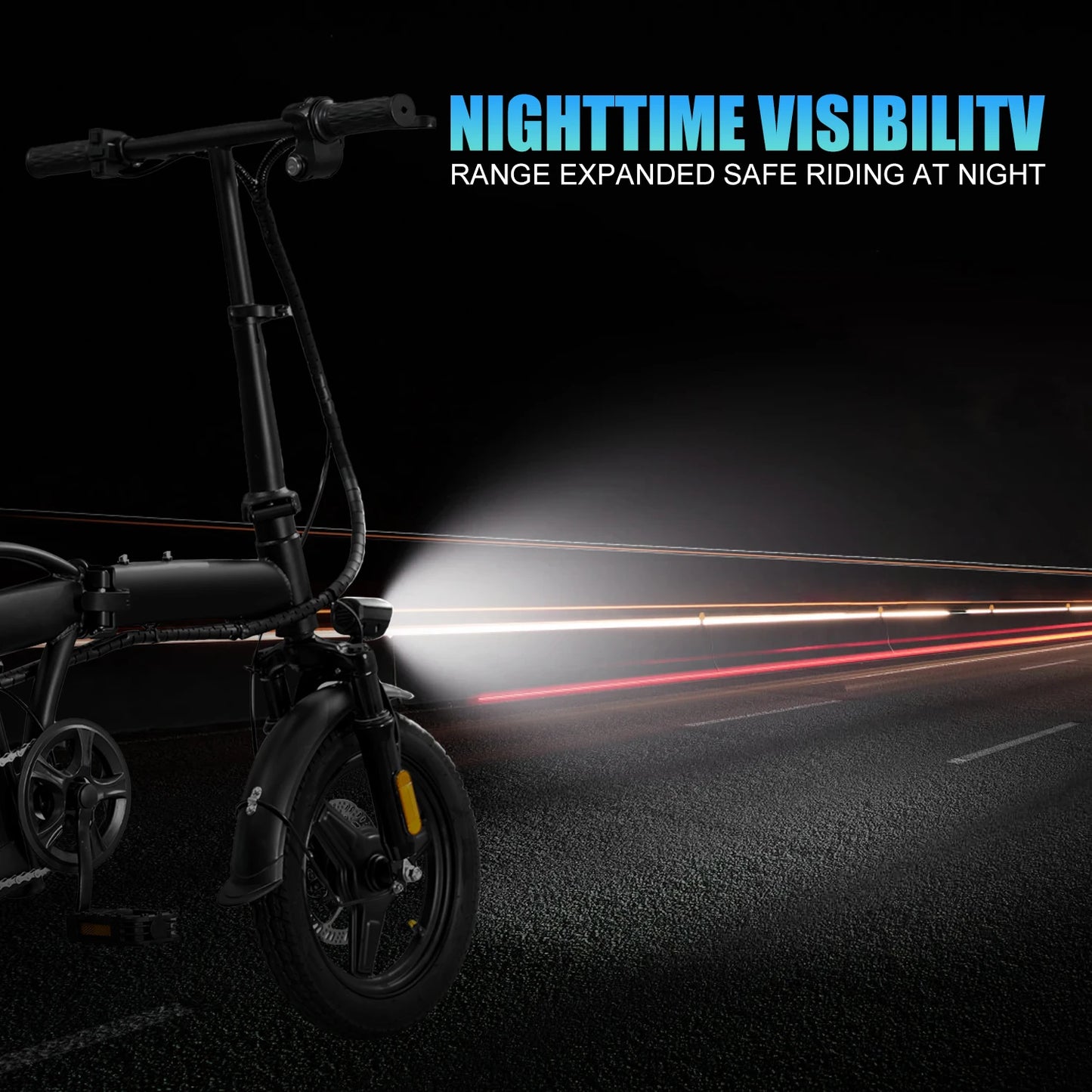 48V400W 10.4AH Foldable Electric Bike Child Dirt Bike E Bike Long Range With Basket Road Bikes