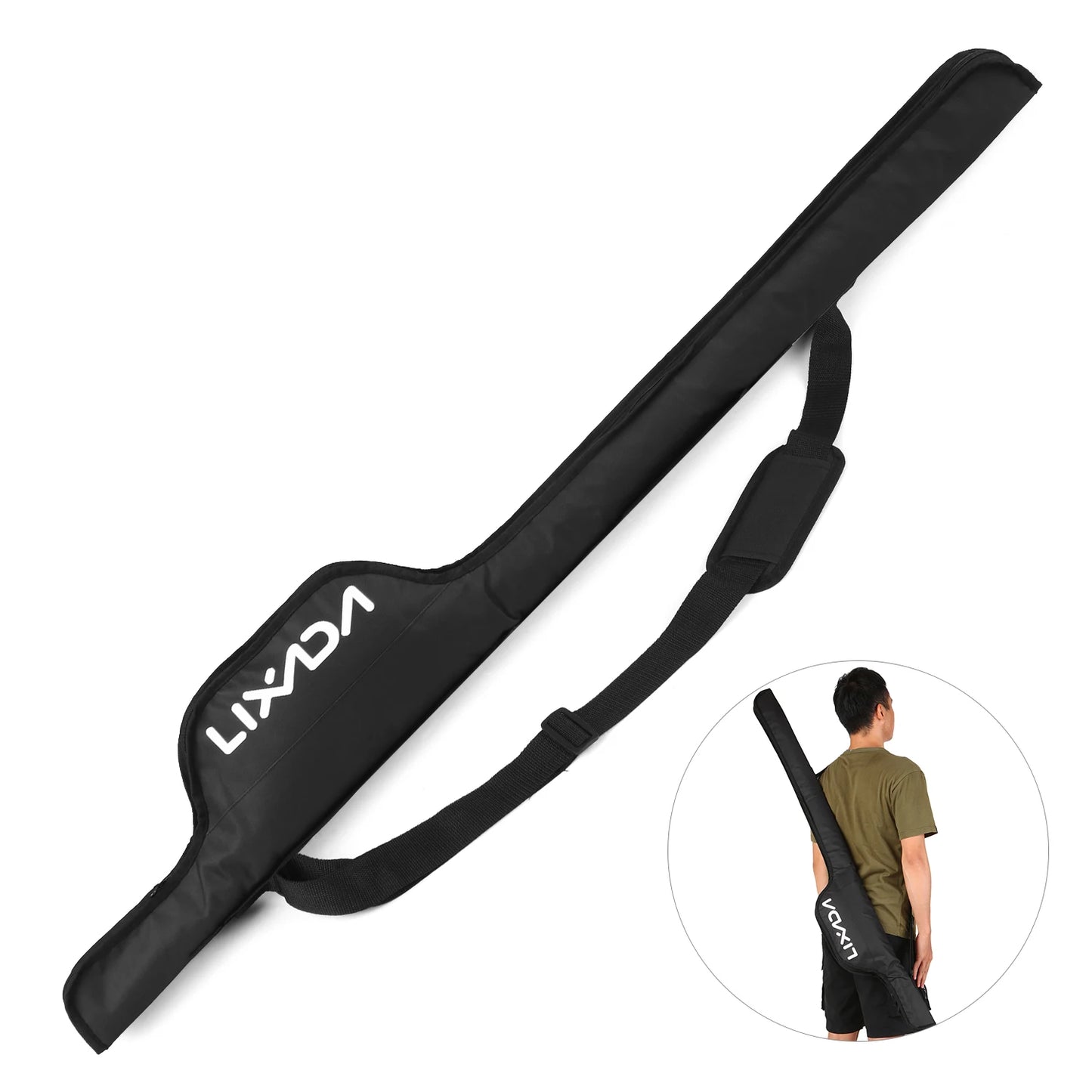 Lixada 53 Inch Fishing Rod Bag Portable Folding Fishing Pole Tackle Protective Cover Storage Bag