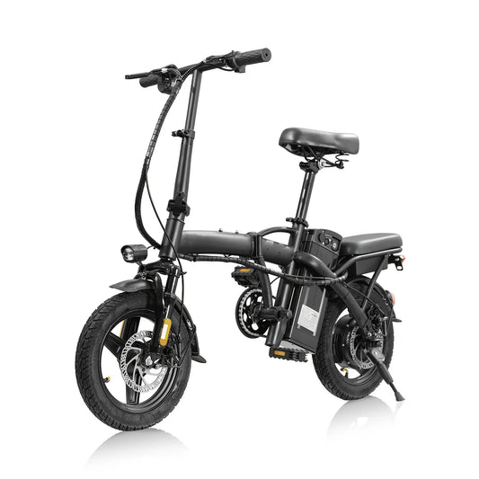 Adult folding  electric bicycle, 400W high-speed 48V detachable battery, 14 inch  double brake