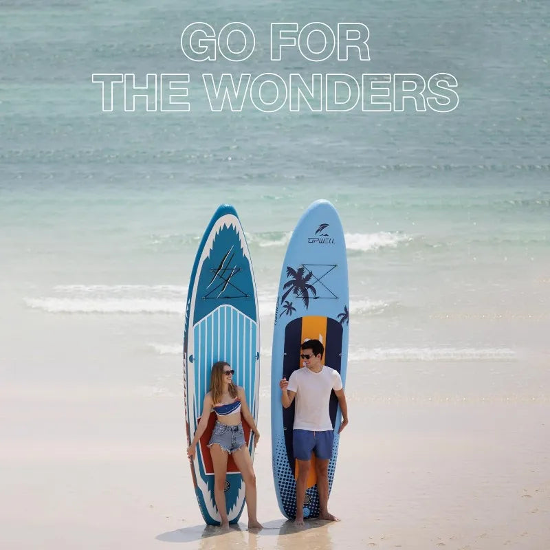 10'6"/11'/11'6" Inflatable Paddle Board, Stand or Sit, Stable Design, Premium SUP Accessories,