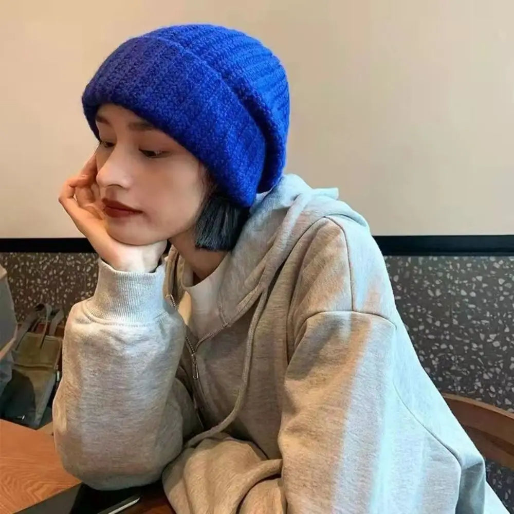 Fashion Winter Warm Hats Women Casual Knitted Bonnet Caps Men Hats Solid Color Hip Hop Unisex