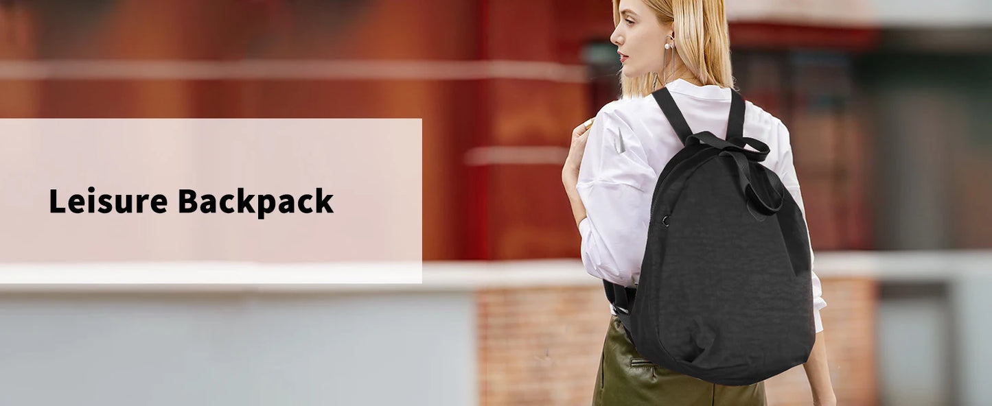 Y2K Women's Backpack Lightweight Large Capacity Waterproof Casual Round Shoulder Tote
