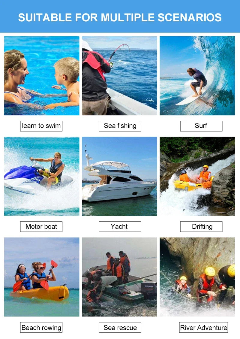 Adult Children Life Jacket High Quality Safety Vest Polyester Swimming Boating Surfing Sailing