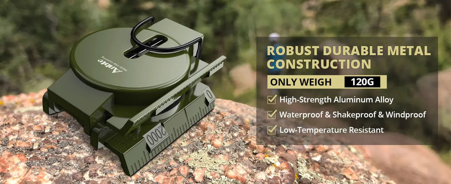 Compass, Clinometer, Strong Magnetic Intensity 3000 Gauss Professional Military Compass Waterproof