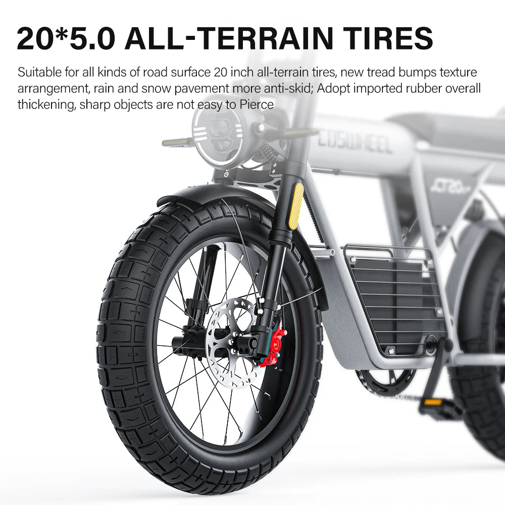 Electric Bike CT20S 2000W Motorcyle 20 Inch Fat Tire ,60V 27.5AH Bikes Adult