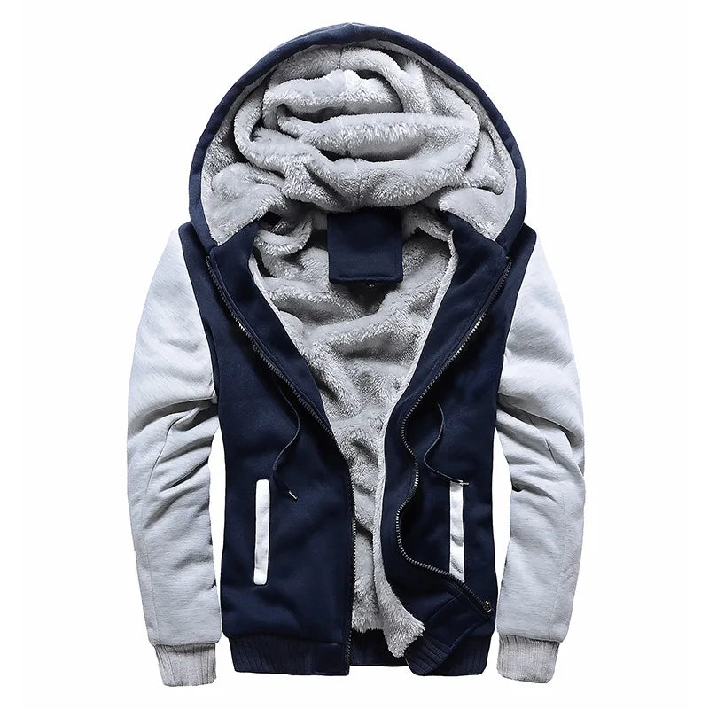 Men's Jacket Camouflage Thicken Winter Jackets for Men Fleece Long Sleeve Coat Man Casual Hoodies