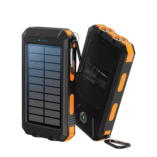 10000mAh Solar Power Bank 4-in-1 - Fast Charge+LED Light Outdoor Camping Gear