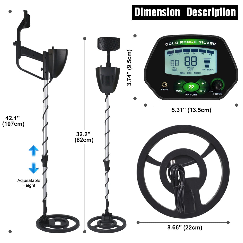 MD-4090 Metal Detector Professional  LCD Treasure Gold Detector High Precise Search