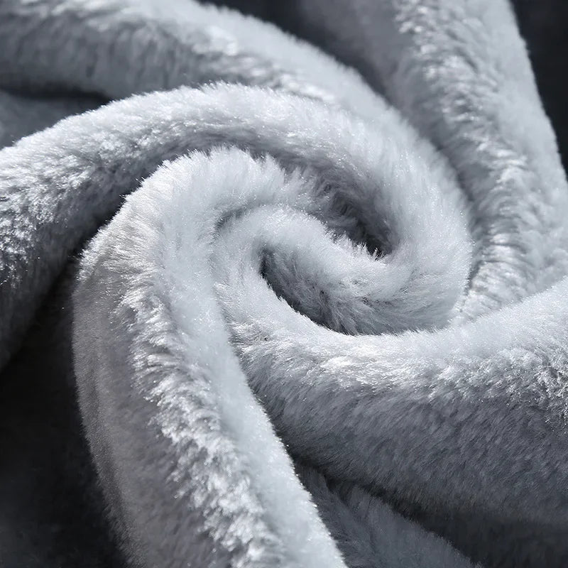 Winter Jacket Men Warm Thick Fleece Male Zipper Hooded  Outerwear Long Sleeves Sports Hoody