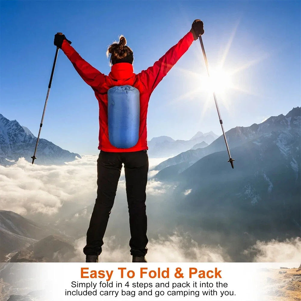 4Season Outdoor Camping Emergency Sleeping Bag WaterproofHooded Sleeping Bag Travel Gear Rest Cover