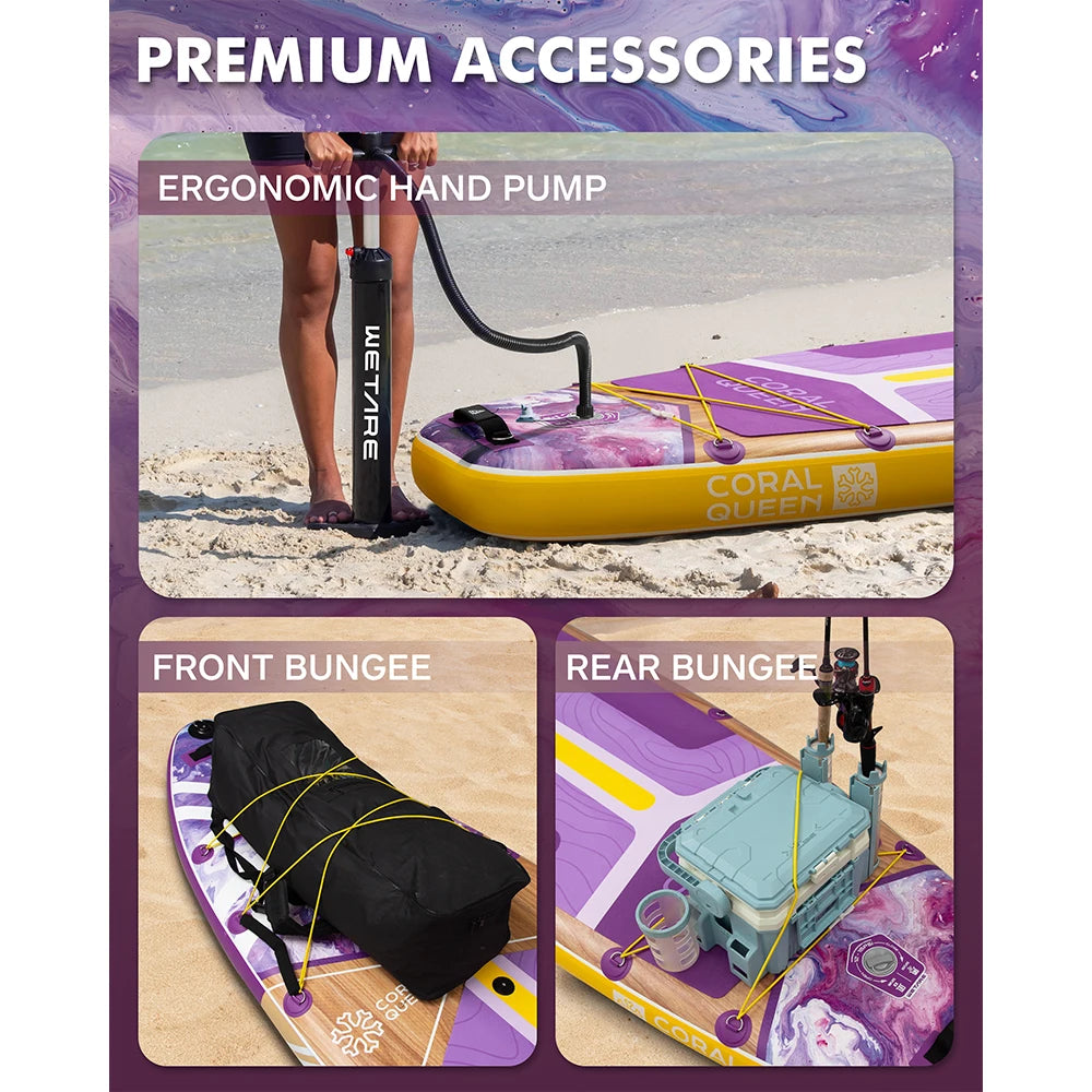 Waterproof Inflatable Paddle Board 11'6''x35''x6''Adult Standing Style Aquatic, Accessories