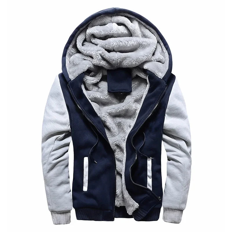Men's Jacket Camouflage Thicken Winter Jackets for Men Fleece Long Sleeve Coat Man Casual Hoodies