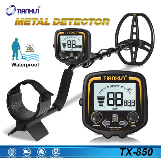 TX-850 Metal Detector Professional Underground Depth 2.5m S Gold DetectorTreasure Pinpointer 11inch