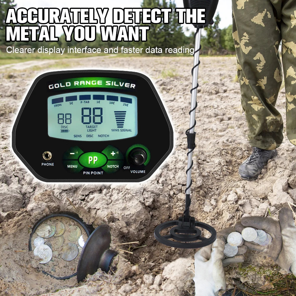 MD-4090 Metal Detector Professional  LCD Treasure Gold Detector High Precise Search