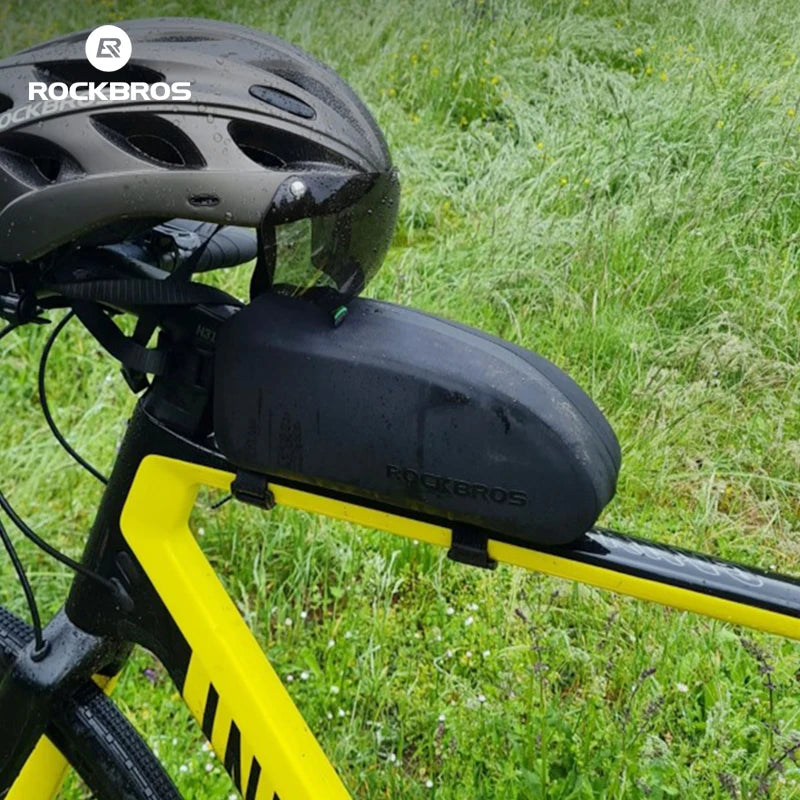 Bicycle Bag Waterproof Cycling Top Front Tube Frame  Large MTB Road Bicycle  Black
